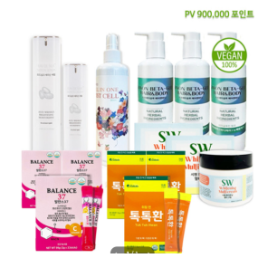 시원화이트닝 멀티크림 2개 + 올인원 미스트 1개 + 톡톡환 9개 + 발란스37 3개 + 시원베타글루 3개 + 오드실크 화장품 2종 1개